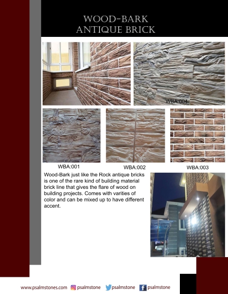 wood-bark antique brick